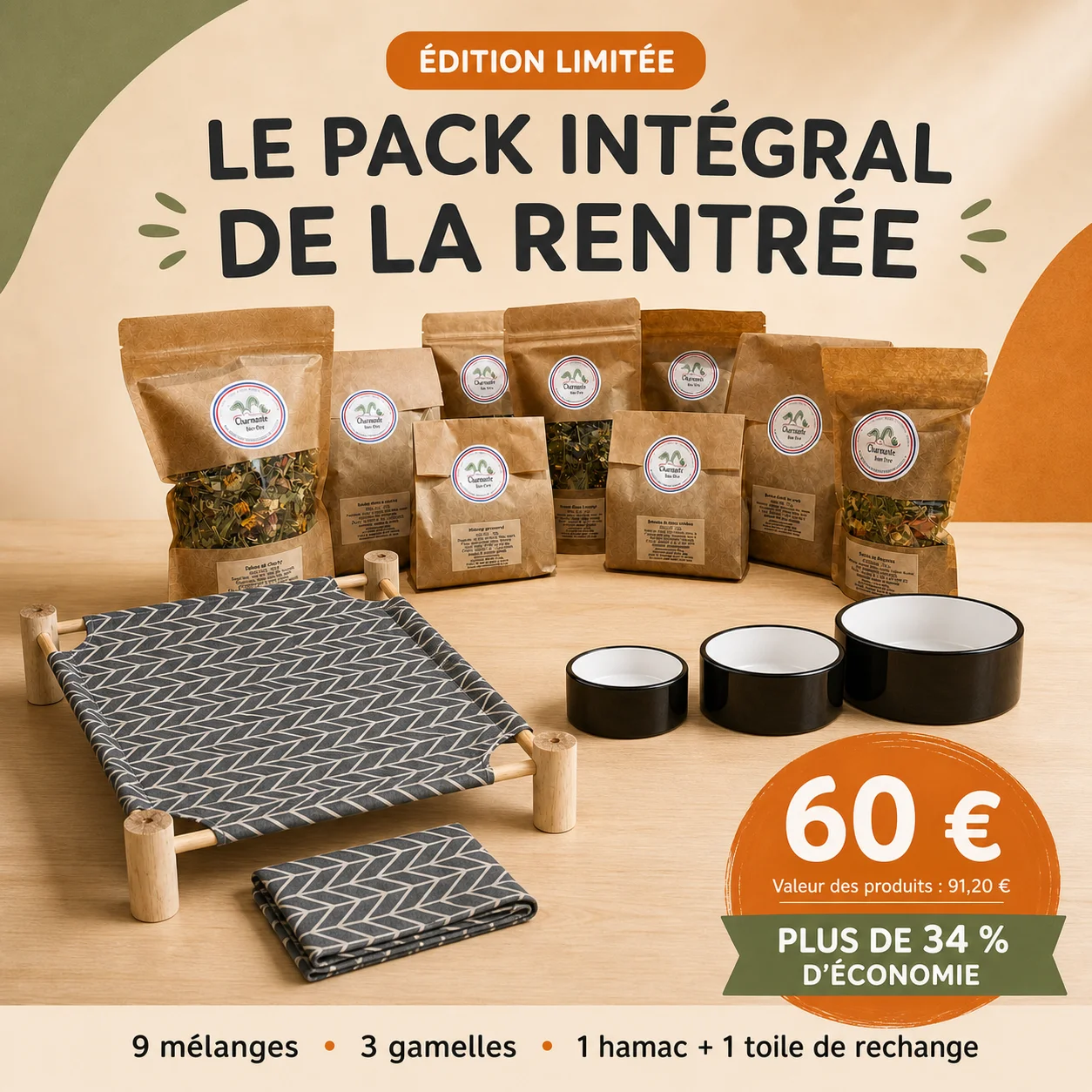 Pack intégral de la rentrée pour lapin – édition limitée