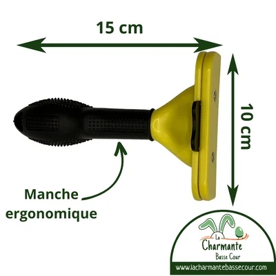 brosse-speciale-mue-vue-dessus-furminator-lapin-lacharmantebassecour
